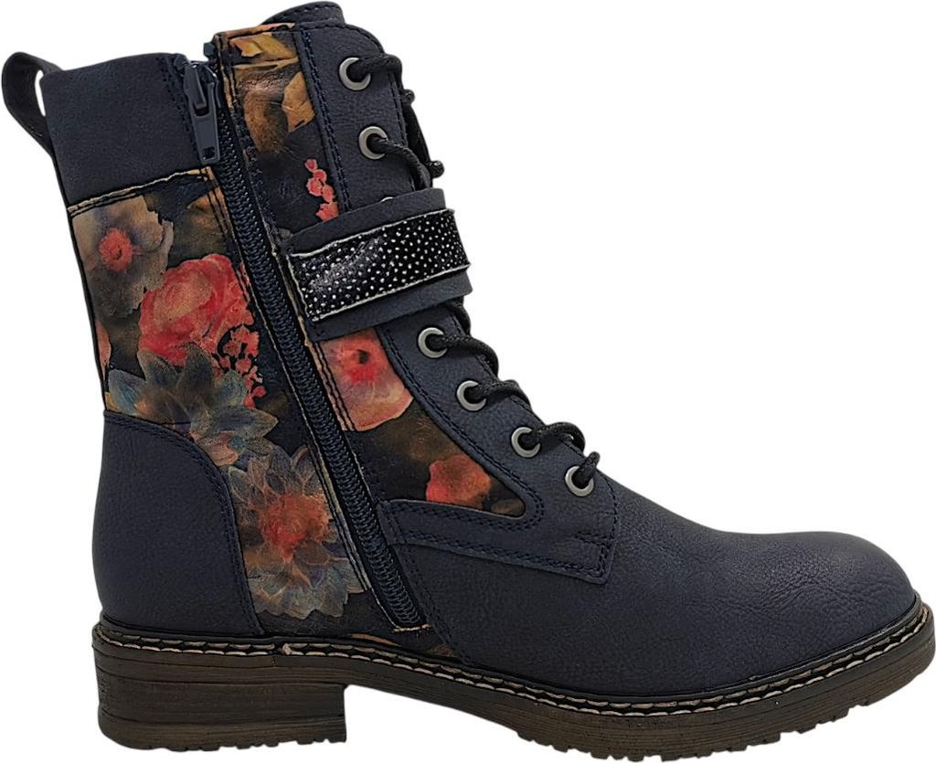 Zapatos de cordones negros para mujer de la marca Rieker, Imagen del producto 