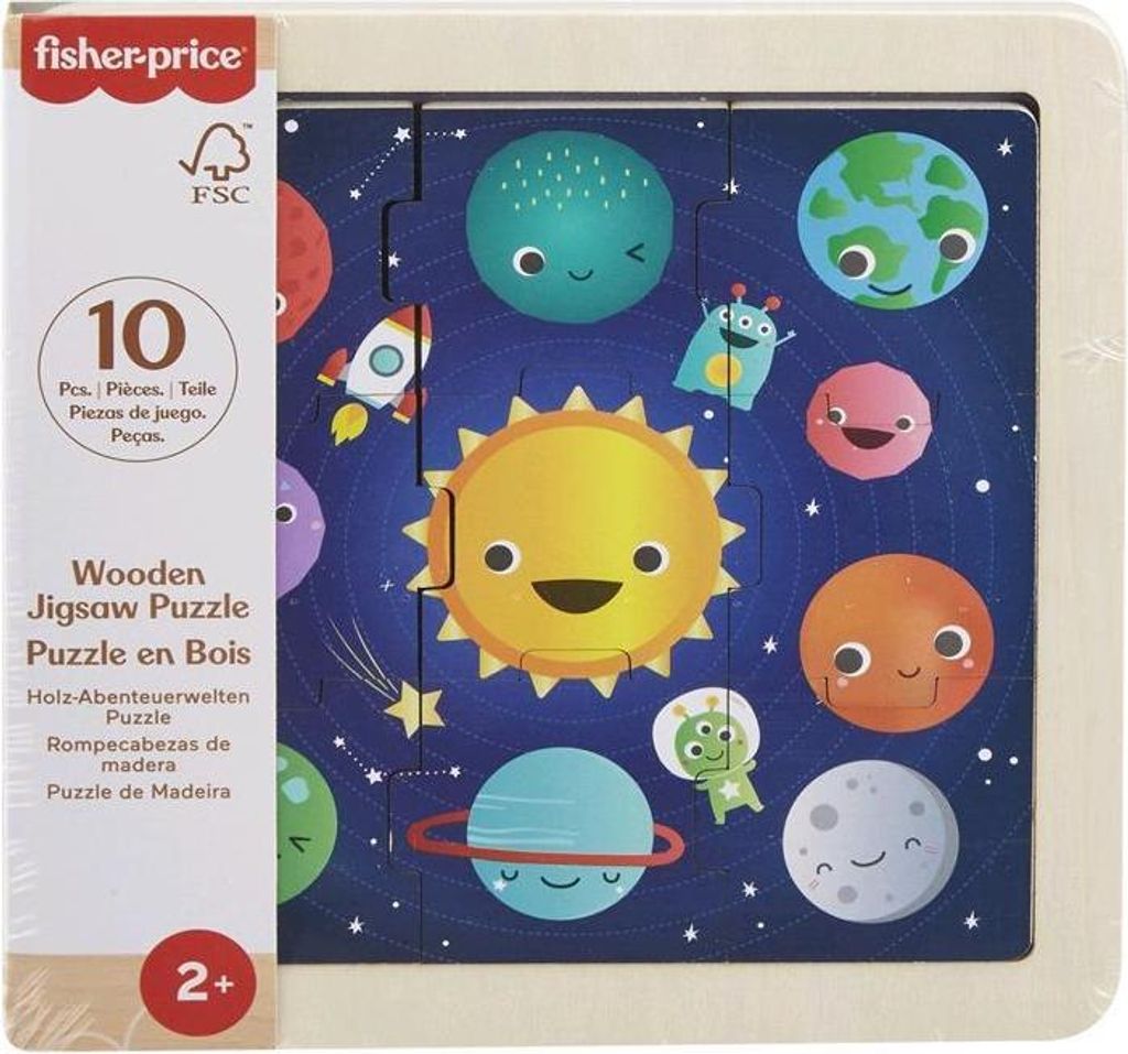 Fisher-Price Wooden Jigsaw Puzzle, 2 Jahr(e), Mehrfarbig, Holz