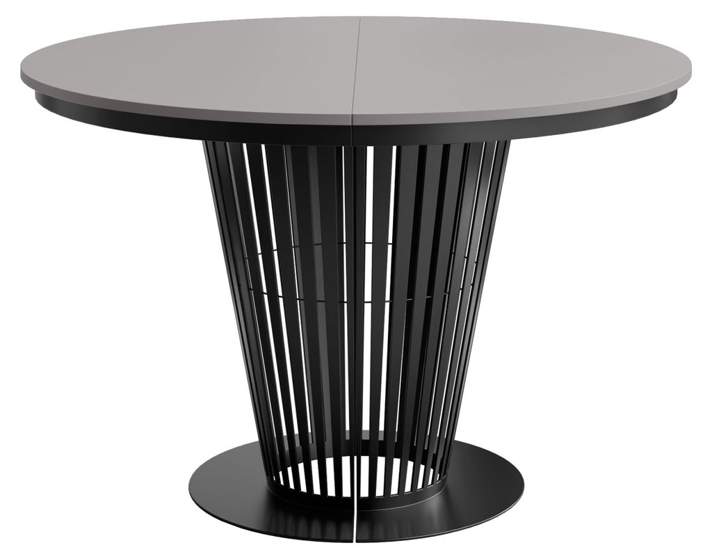 MIRJAN24 Tisch Elantra 100, Esszimmer Tisch, Beine aus Stahl (Farbe: Schwarz / Hellgrau)