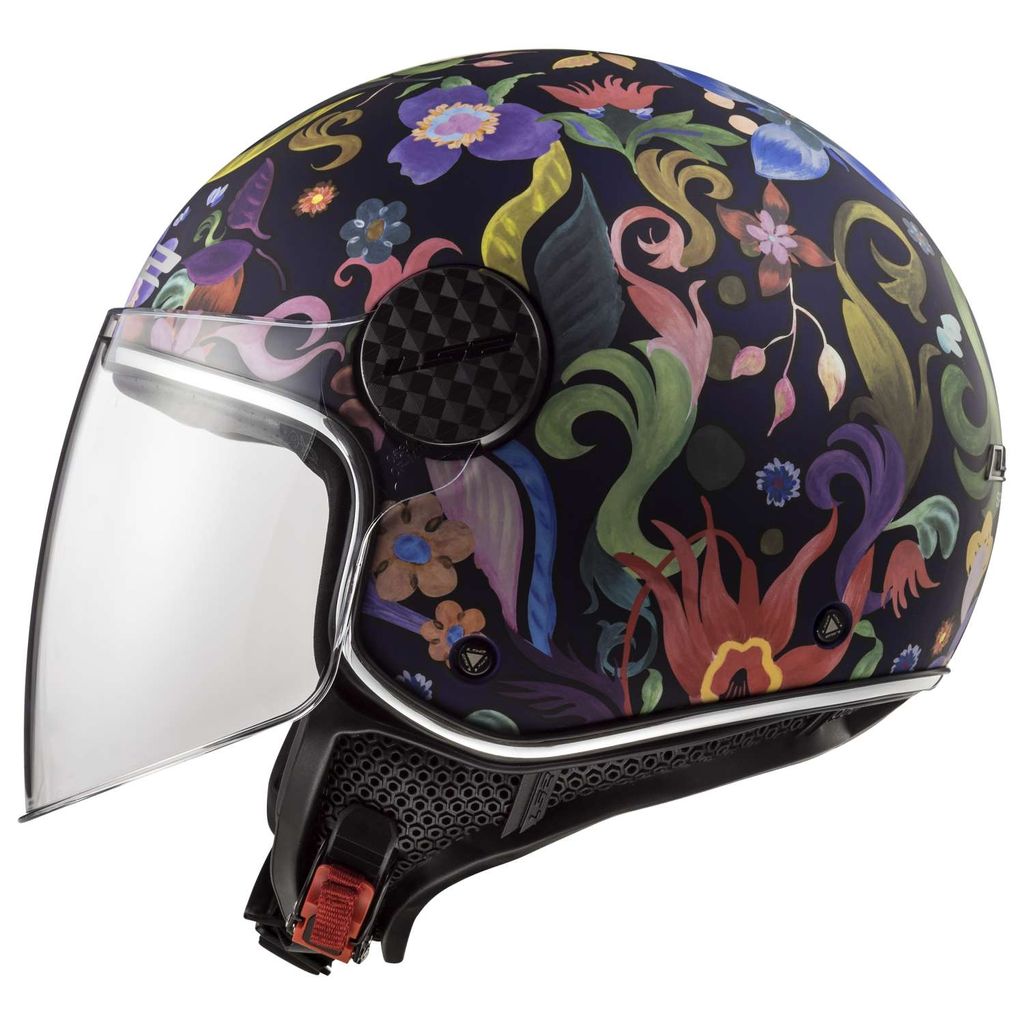 LS2 OF558 Sphere Lux Bloom Motorrad Jethelm (Multicolor,M)