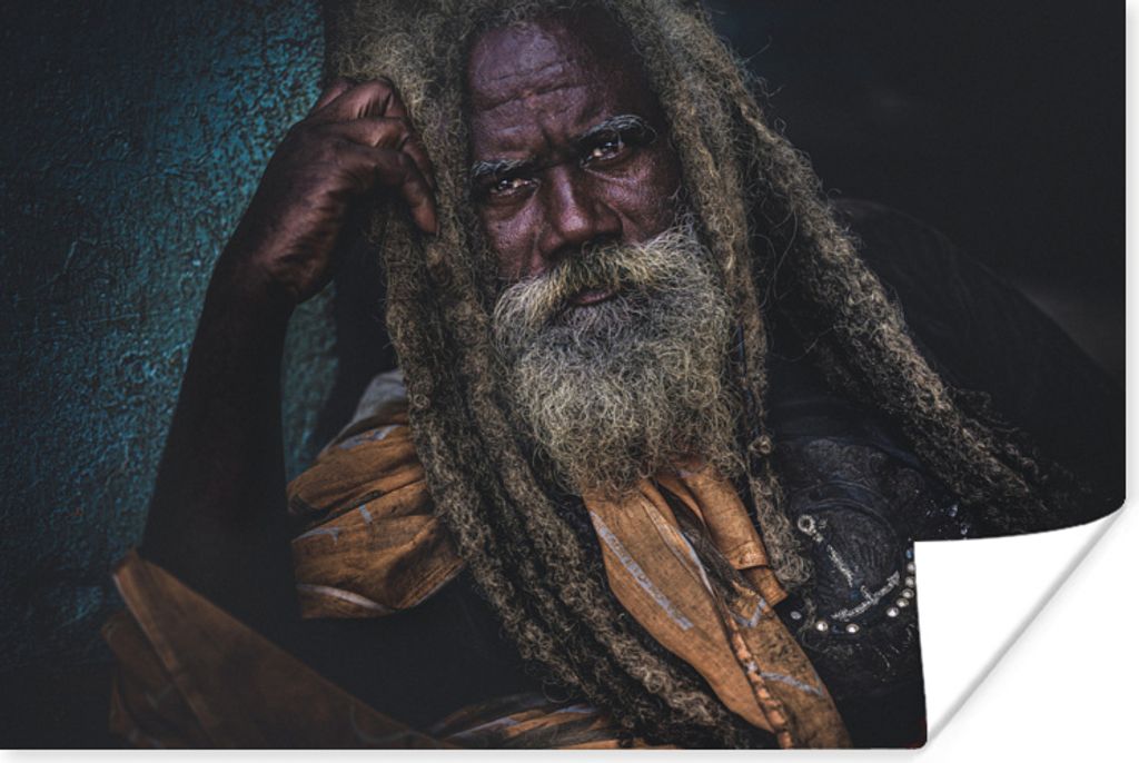 MuchoWow Poster Porträt eines Rastamanns aus Belo sur Tsiribina in Madagaskar 120x80 cm - Bilder