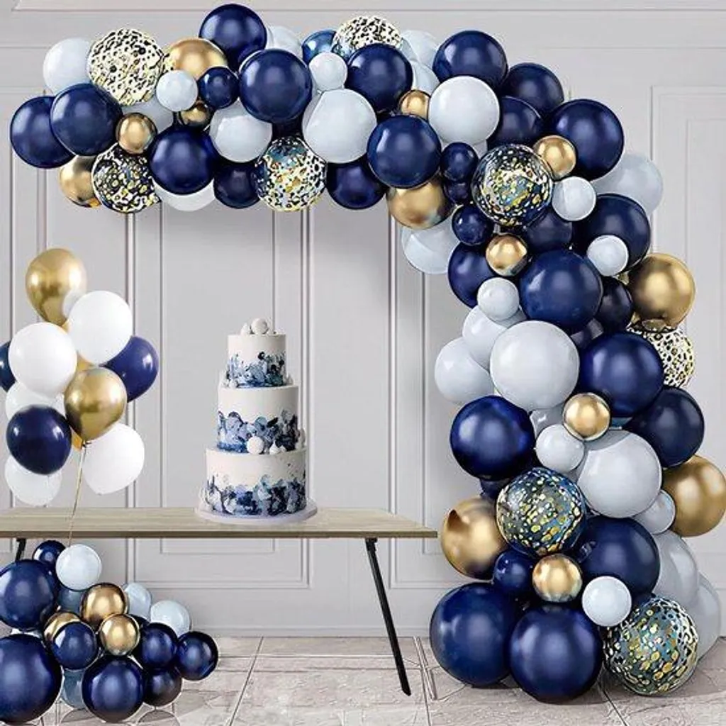 Set de décoration de fête bleu pour mariage chic et anniversaire enfant