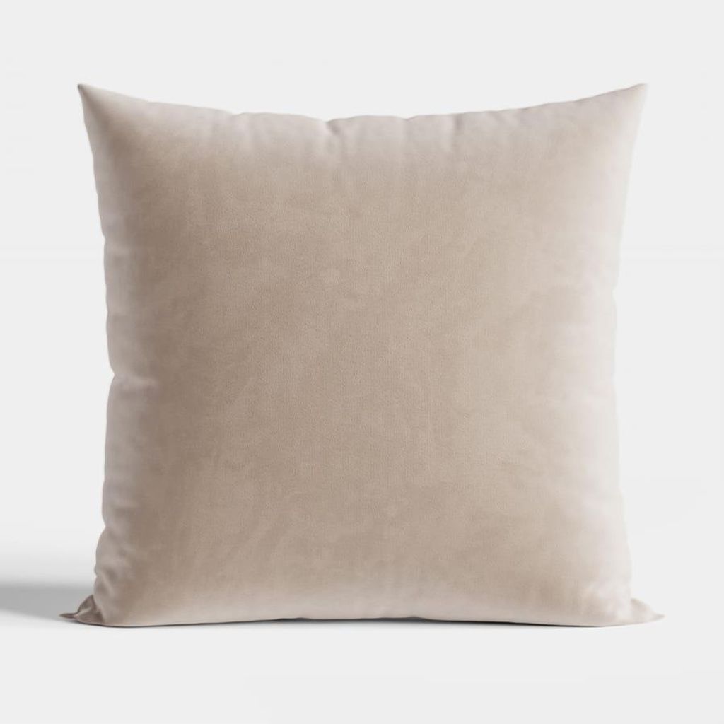 Kissenbezug 40x40 Dekorativer Samt Creme Produktbild 
