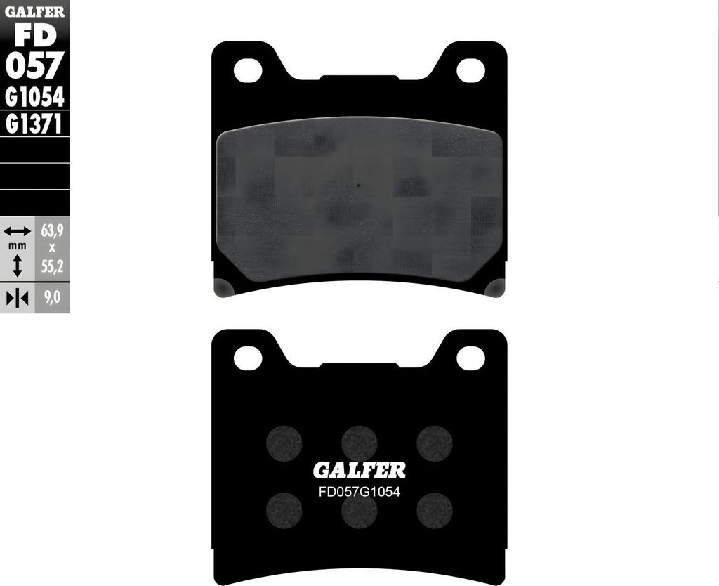 Bremsbeläge Set Galfer 2x FD057G1054 Semi-Metall vorne für Yamaha FJ U T FZX L XV Virago FZ Genesis A C VMX V-Max XJ N S F 400 - 1200 ccm Bj. 198...