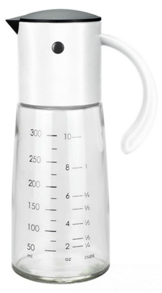 INF Ölspender 300ml Glas mit Edelstahlschnabel tropffrei für Küche