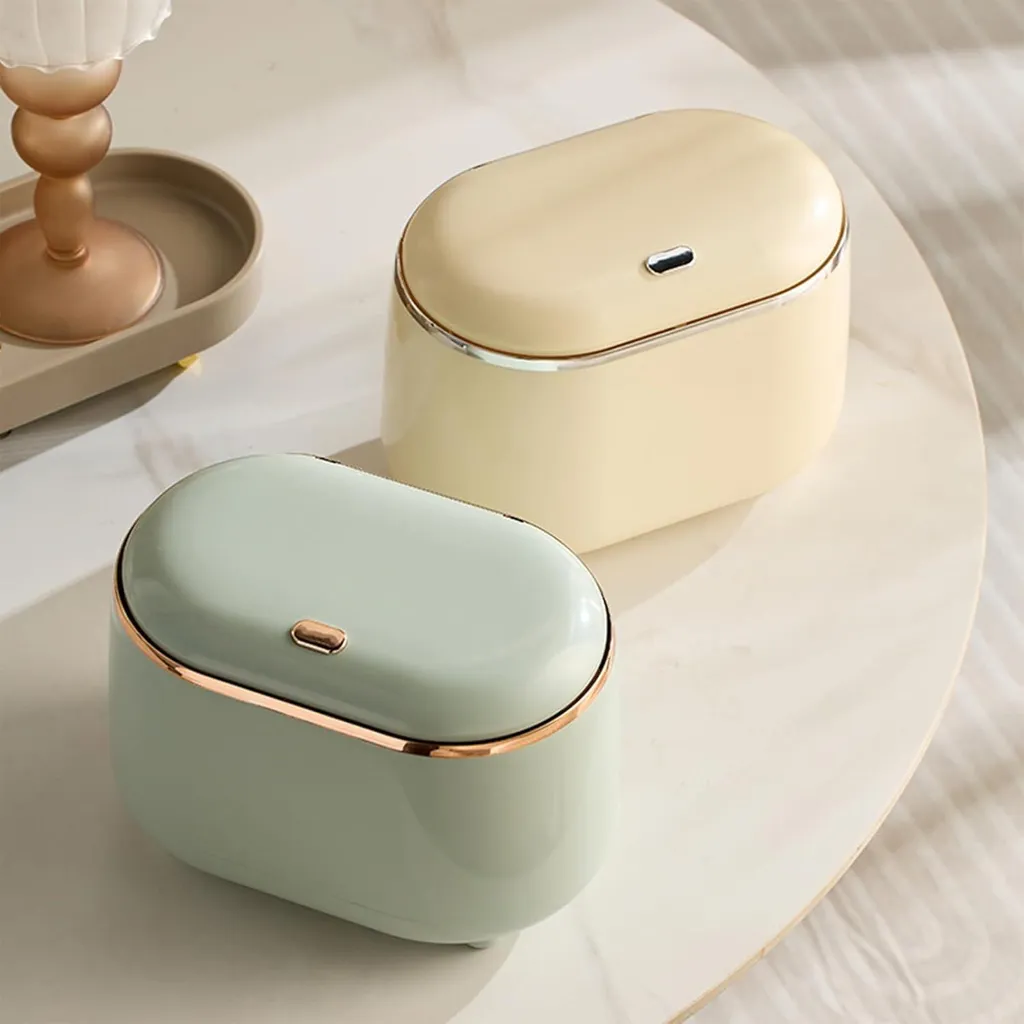 Poubelle de table de 2 litres portable pour déchets de cuisine et bureau