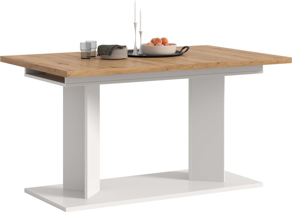 xonox.home Esstisch Gustav weiß/ Artisan Eiche Nachbildung B/H/T: 220x76x100 cm
