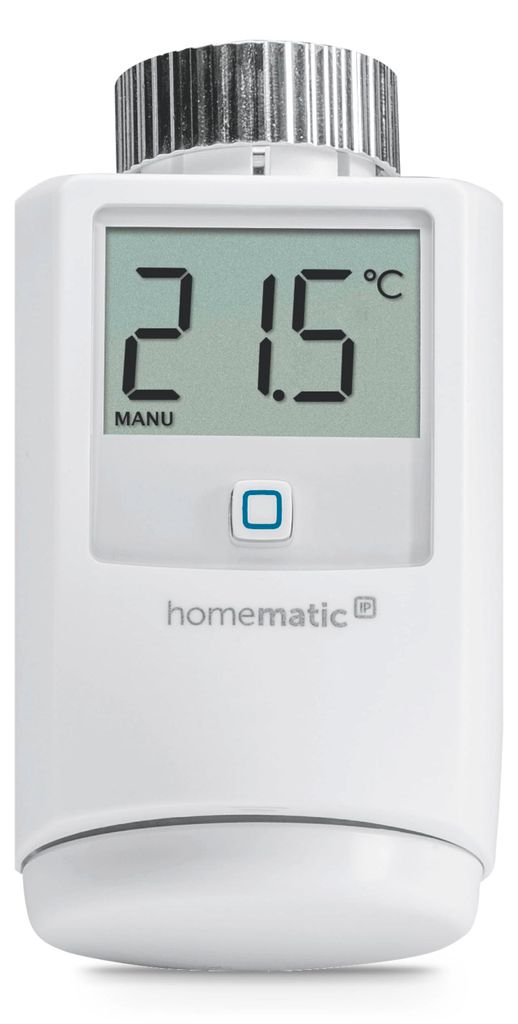 Homematic IP Heizkörperthermostat, Smart Home, digitaler Thermostat Heizung, Heizungsthermostat, Steuerung per App, Alexa & Google Home, einfache