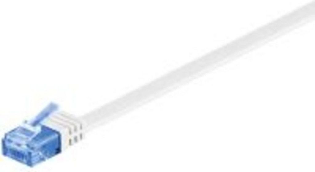 Goobay 96369 CAT6 U/UTP 10m weiß Flachkabel Gigabit Patchkabel Netzwerkkabel