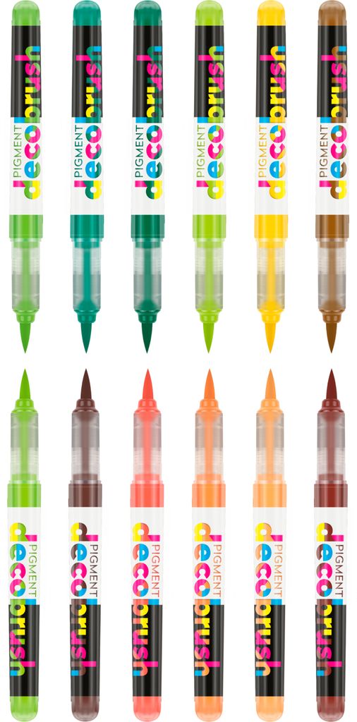 Karin Brushmarker Set Acrylmarker 12 Stück Nature Farben Pigment