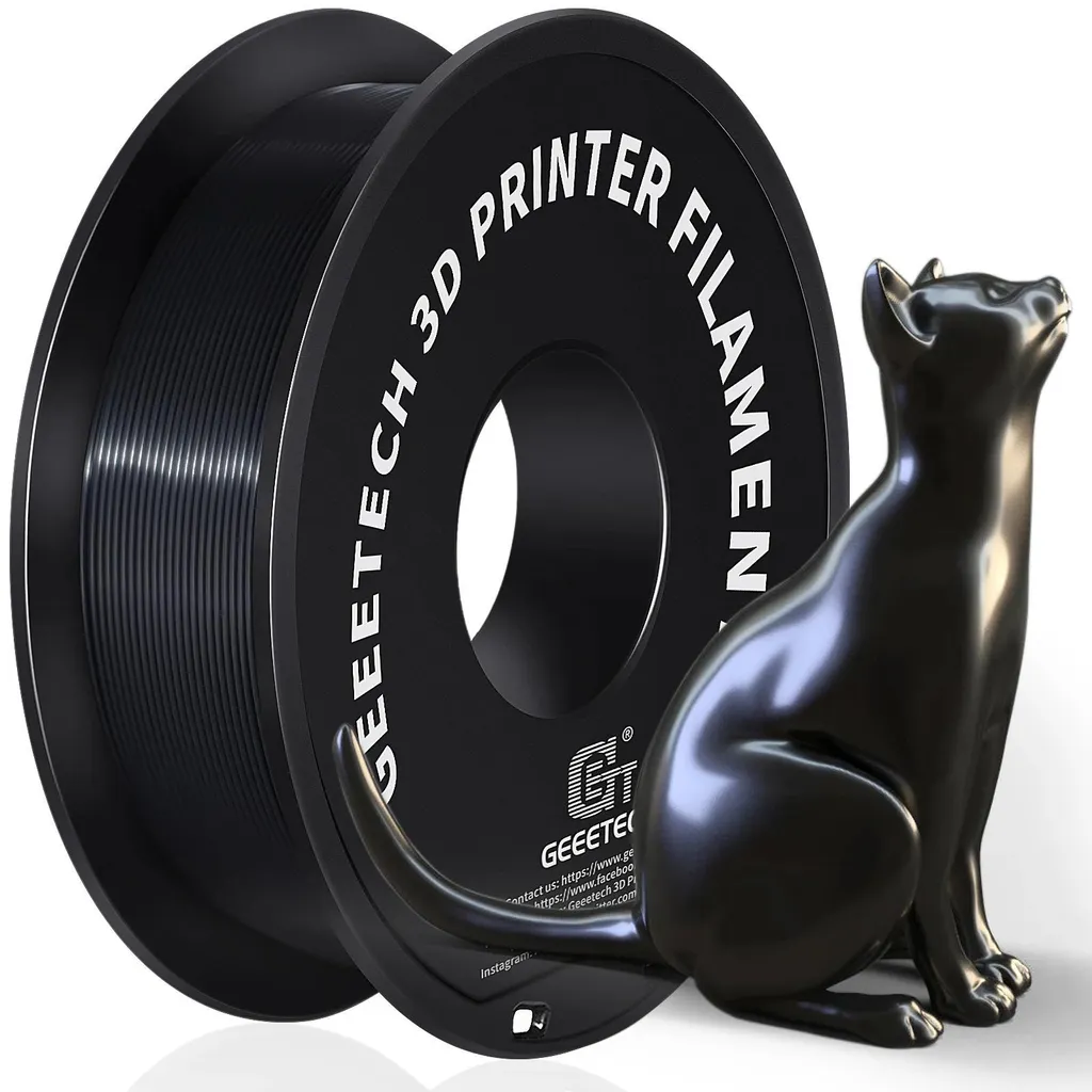 Filament PLA 1,75 mm Noir Silk Anti-Nœuds et Sans Bulles - Finition Pro 1kg