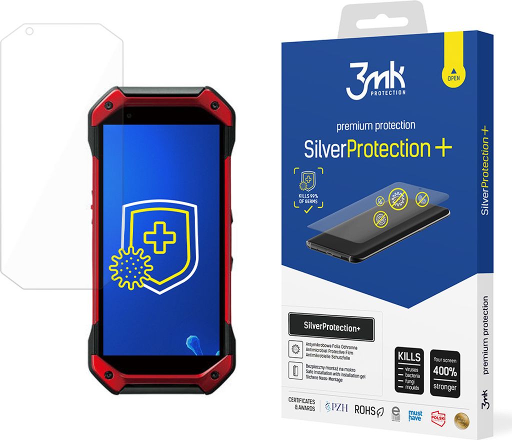 3mk Display Antimikrobielle Schutzfolie SilverProtection+ für Kyocera Torque 5G 0,21mm Self-Heal