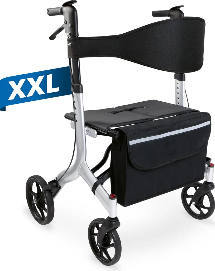Déambulateur 180 kg en aluminium léger 10 kg avec sac de rangement inclus