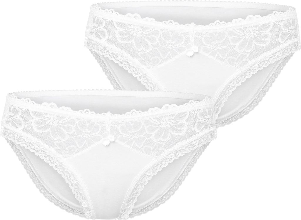 Merry Style Damen Hüftslip MSGAB92 (Weiß (2Pack), 38 (Herstellergröße: M))