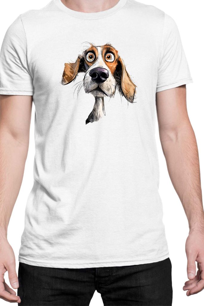 Herren T-Shirt Funny Dogs Breeds Beagle Dog Breed 020, Man 4XL / Weiß