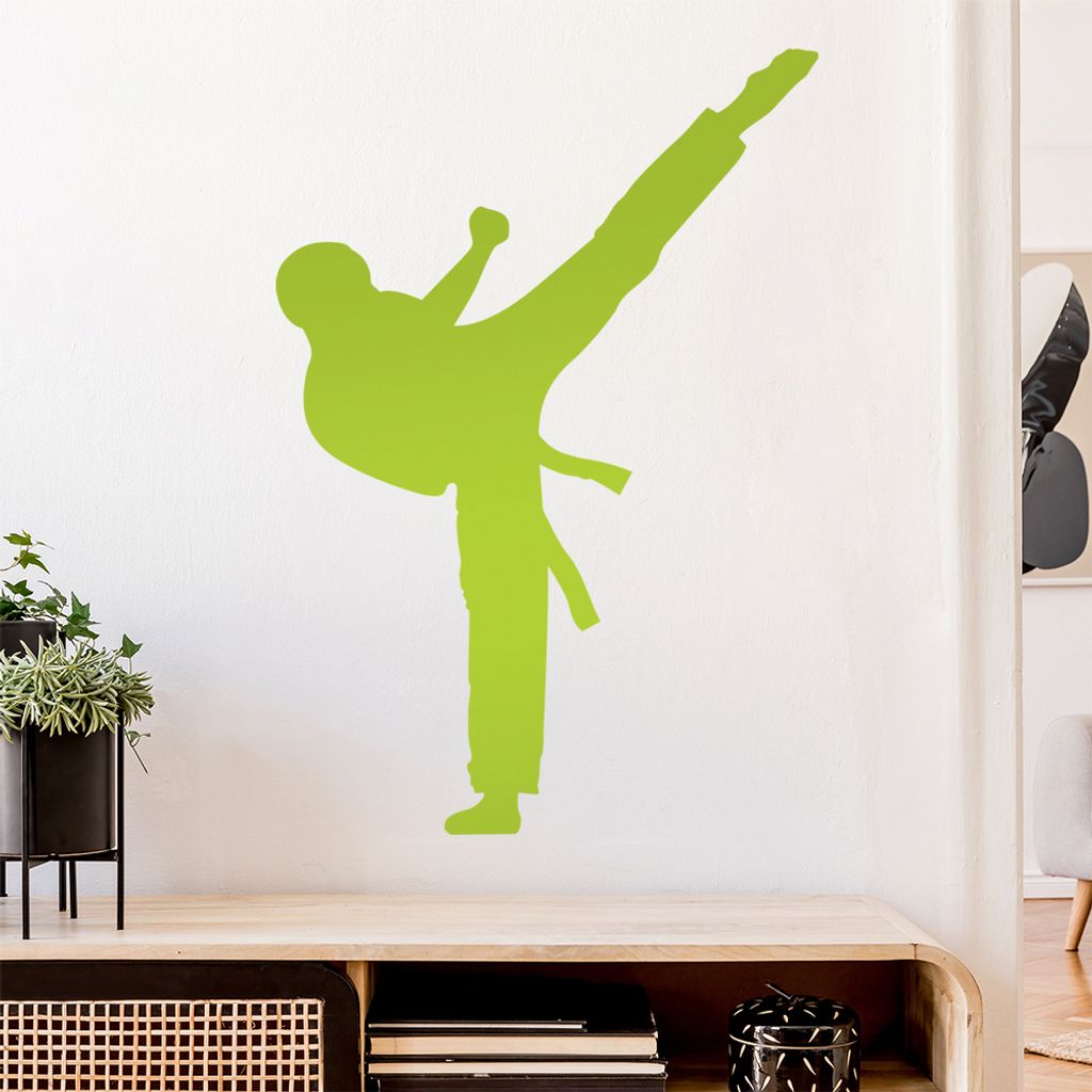 Karate Kampfsport Kämpfer Wandtattoo Wandaufkleber Wall Sticker - Dekoration, Küche, Wohnzimmer, Schlafzimmer, Badezimmer