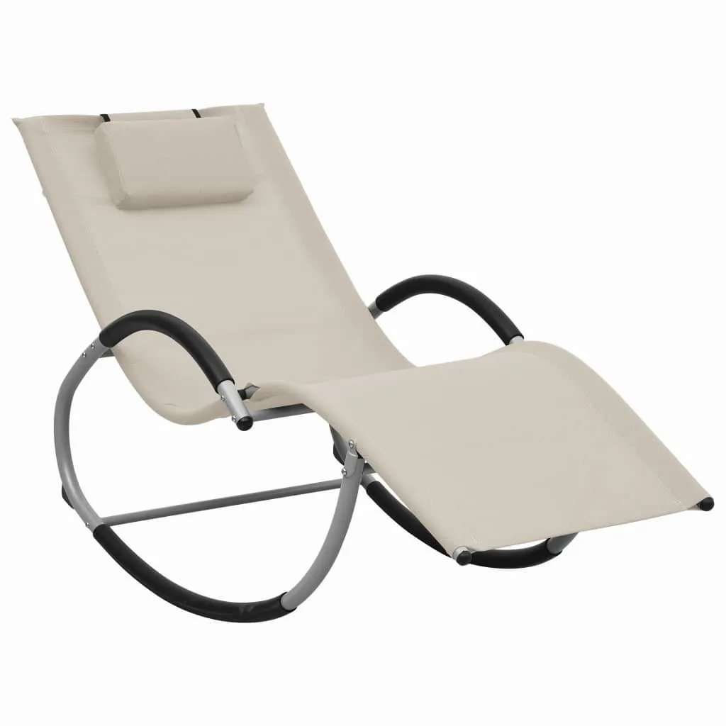Bain de soleil ergonomique anti-mal de dos avec coussin crème épais - 6