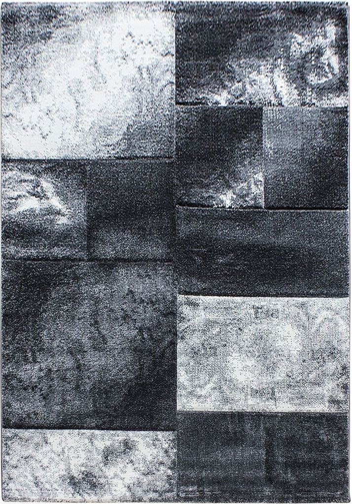 Kurzflor Teppich Hara rechteckig, Farbe: Grau, Größe:160x230 cm