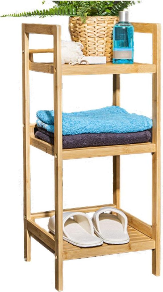 Kúpeľňová polica Bambus 30x30x70 cm 33322 Obrázok produktu 