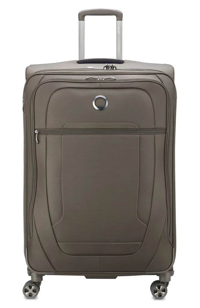 Grande valise de soute extensible 77cm DELSEY Helium DLX brun Mokka
