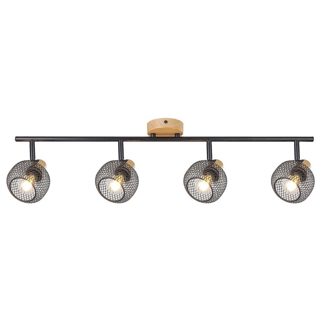 Rabalux 3130 Deckenstrahler 4 Spots Grendel, E14, braun-schwarz, Industriell, 75,5cm