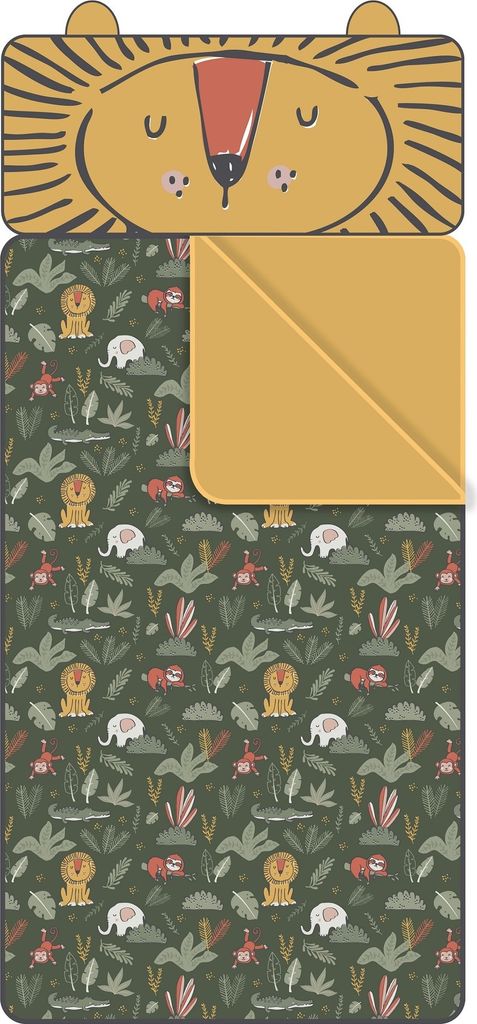 Kinder Schlafsack mit Kopfkissen 62x142 cm Indoor Produktbild 