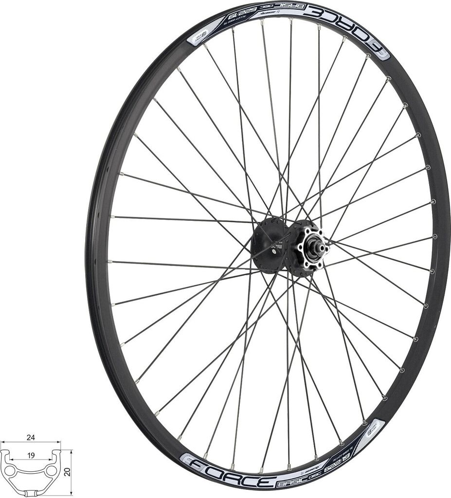 Vorderrad 28/29" FORCE BASIC DISC 622x19 HBM475-6b 36sh Produktbild 