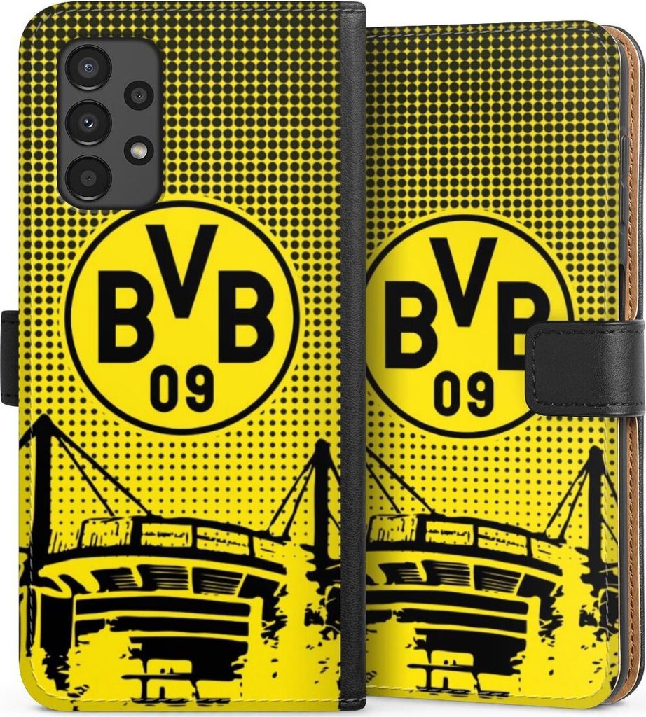 DeinDesign Klapphülle für Samsung Galaxy A13 4G Handytasche Lederhülle Tasche BVB Borussia Dortmund Stadion