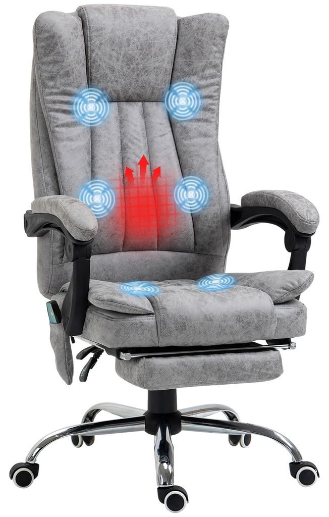 Vinsetto Massage Stuhl Bürostuhl Heizfunktion Liegefunktion Produktbild 