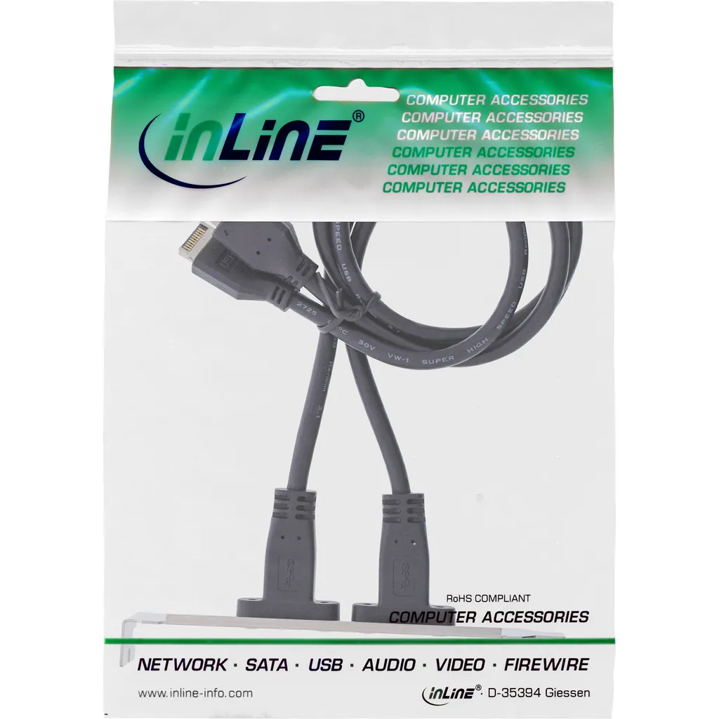 Panneau Frontal 2x USB-C avec Câble Interne Key-A 0,5m pour PC Fixe - 2