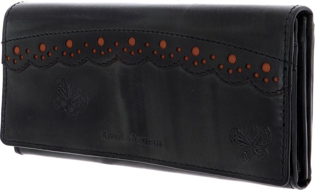 bruno banani Leder Geldbörse Ziloo Wallet with Flap Black Produktbild 