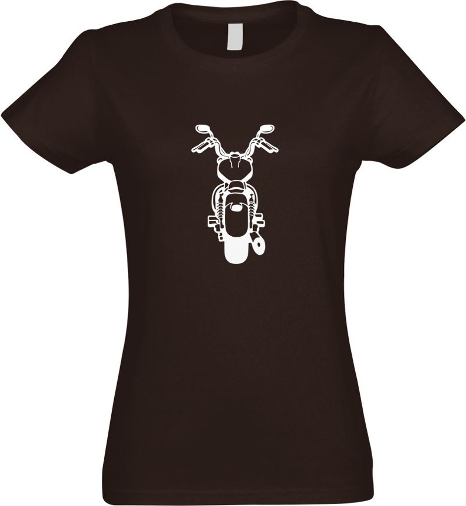 Kiwistar - T-Shirt tailliert - Damen - Chocolate - Biker - Rocker - Chopper - mit Motiv Bedruckt - Funshirt Design - Sport - Freizeit - Damen - S