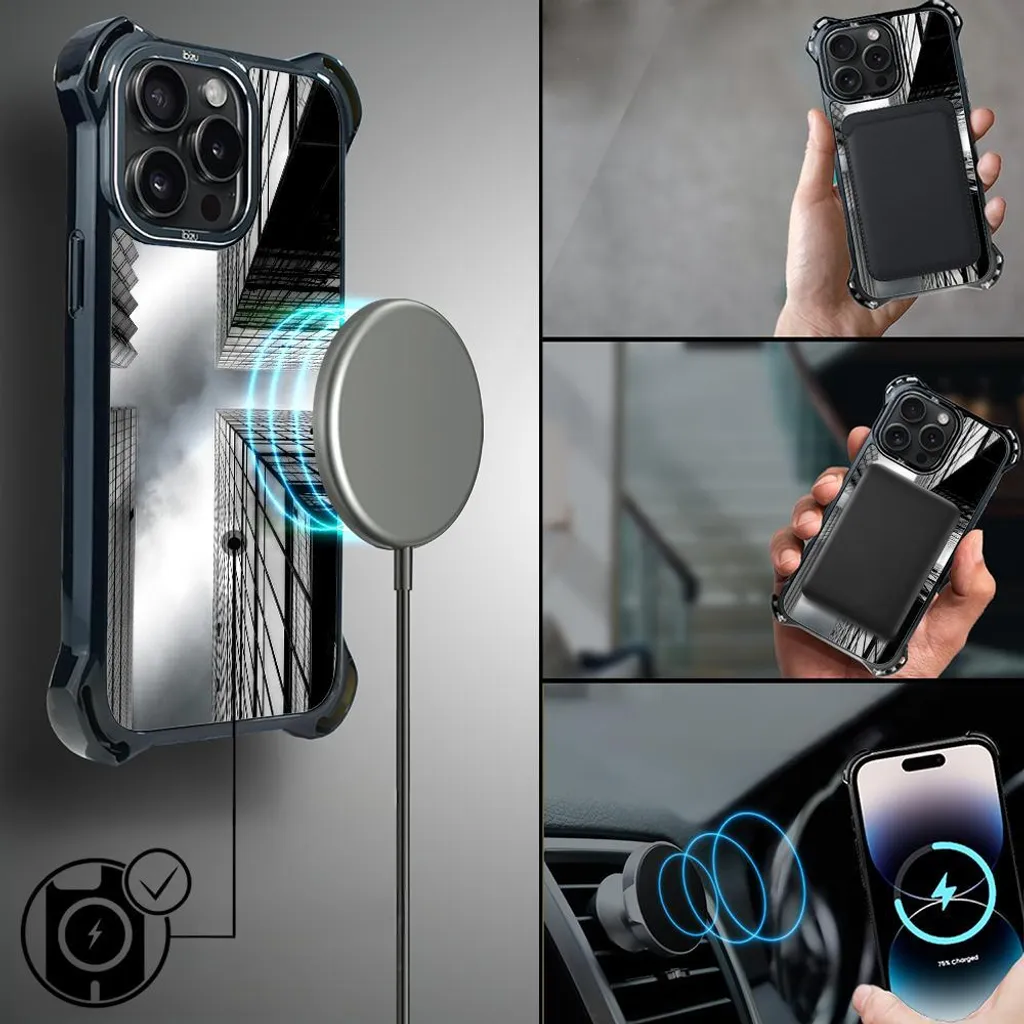 Cover iPhone 14 Pro Max MagSafe IBIZU DropGuard Ultra Noir City - 8