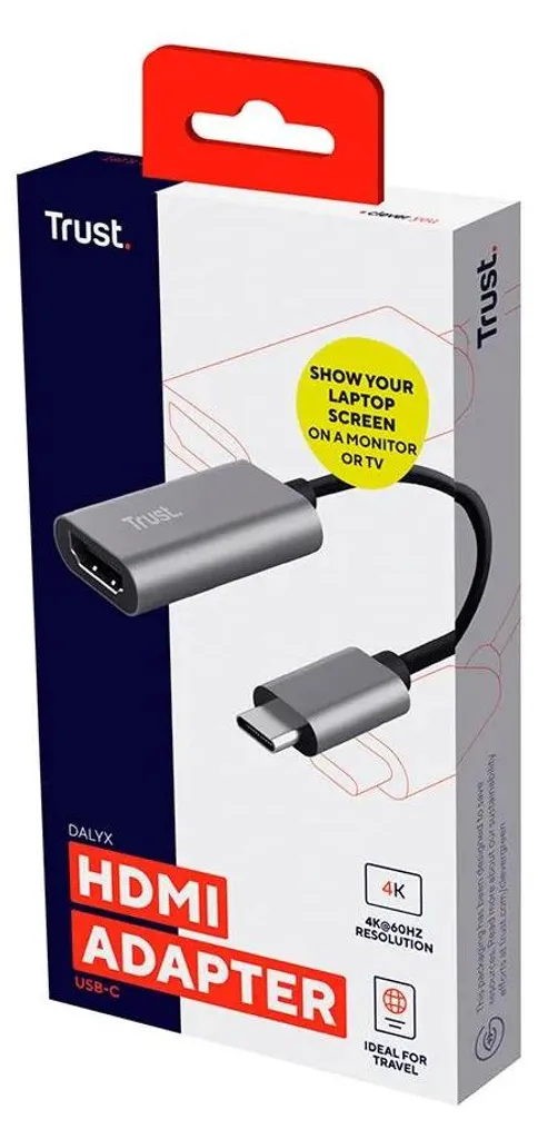 Trust Dalyx Adaptateur USB HDMI : Solution Double Écran 4K Gris Sidéral - 9