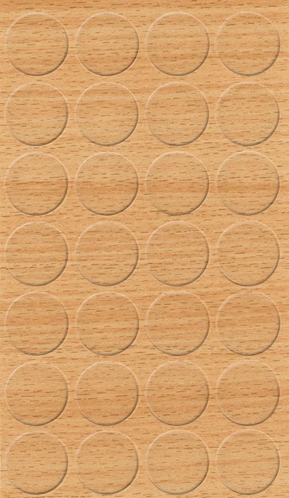 haggiy Selbstklebende Abdeckkappen für Möbel - Durchmesser 20 mm - 28 Stück - Möbelpflaster (Buche Ellmau / Samerberg)