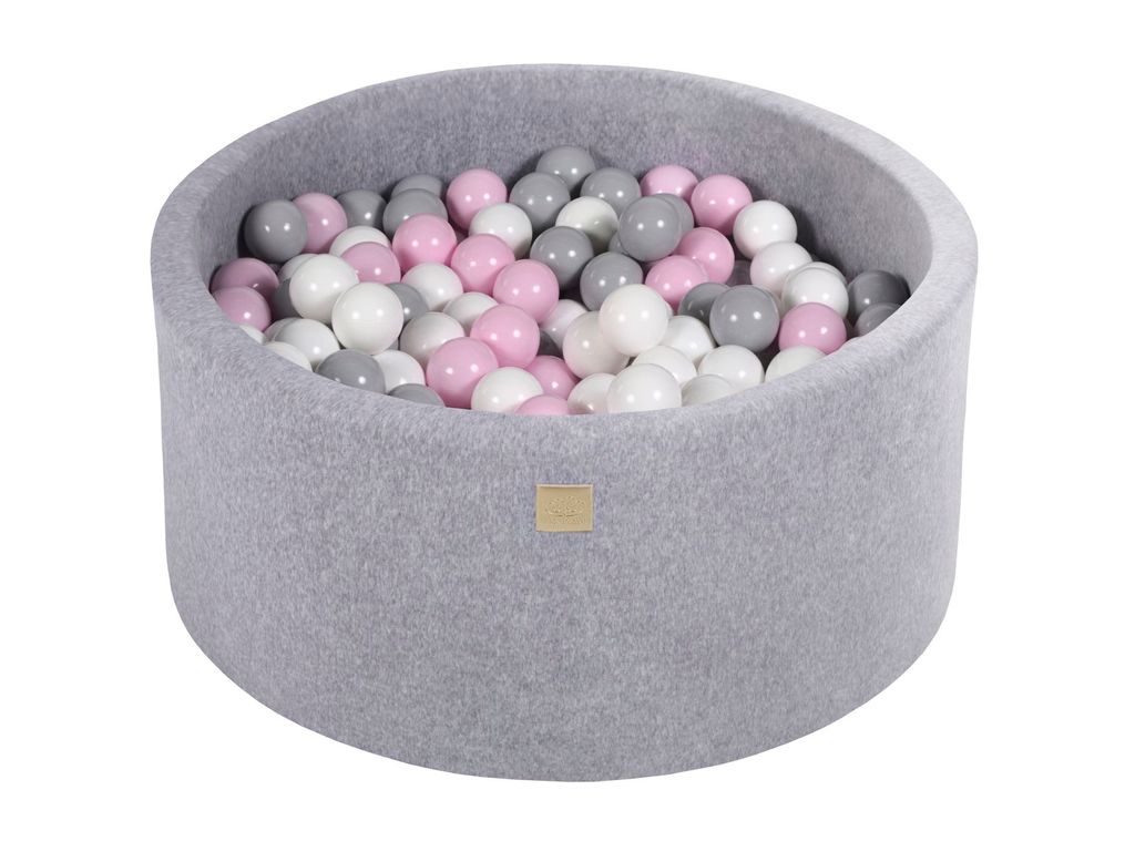 Ballenbak VELVET Licht Grijs - 90x40 incl. 300 ballen - Produktbild 