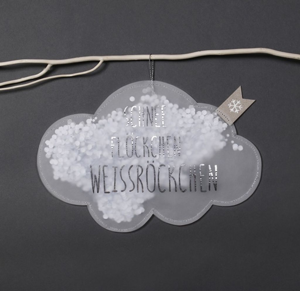 Winter Konfettiregen "Wolke. Schneeflöckchen"