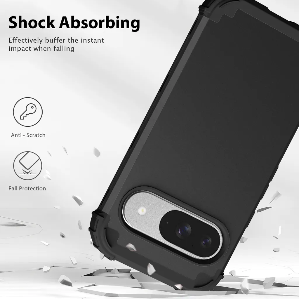 Google Pixel 10 Case Hybrid 3-in-1 Shockproof Matte Black - 7