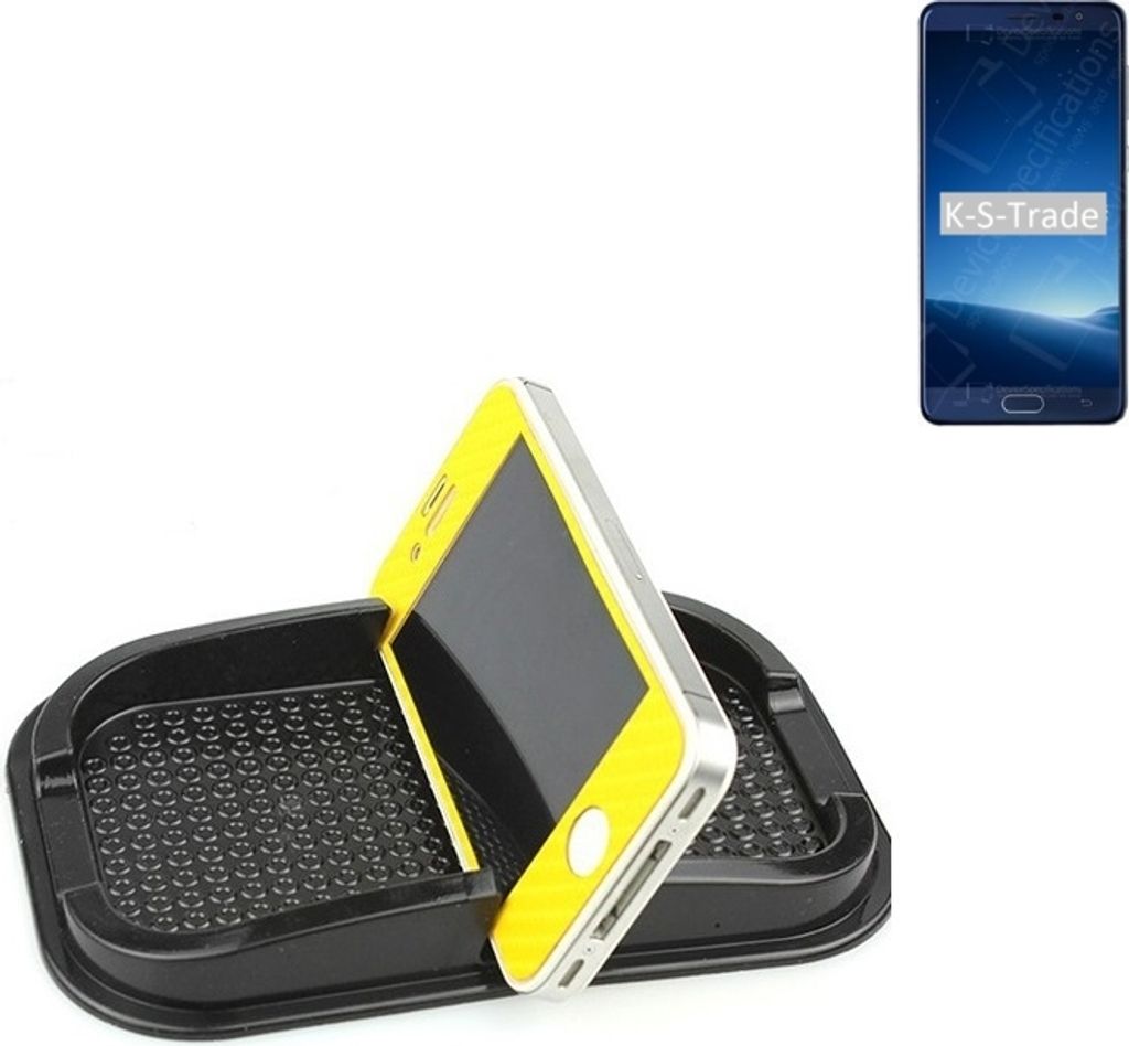 K-S-Trade Auto Anti Rutsch Matte Smartphone-Halter kompatibel mit Cubot A5 Haft Pad Armaturenbrett Handy-Halterung Silikon