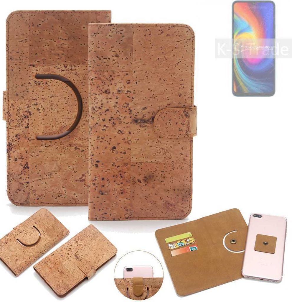 K-S-Trade Handy Hülle Schutz Hülle kompatibel mit UMIDIGI F3S Handyhülle Schutzhülle Korkhülle Kork-Hülle 1x