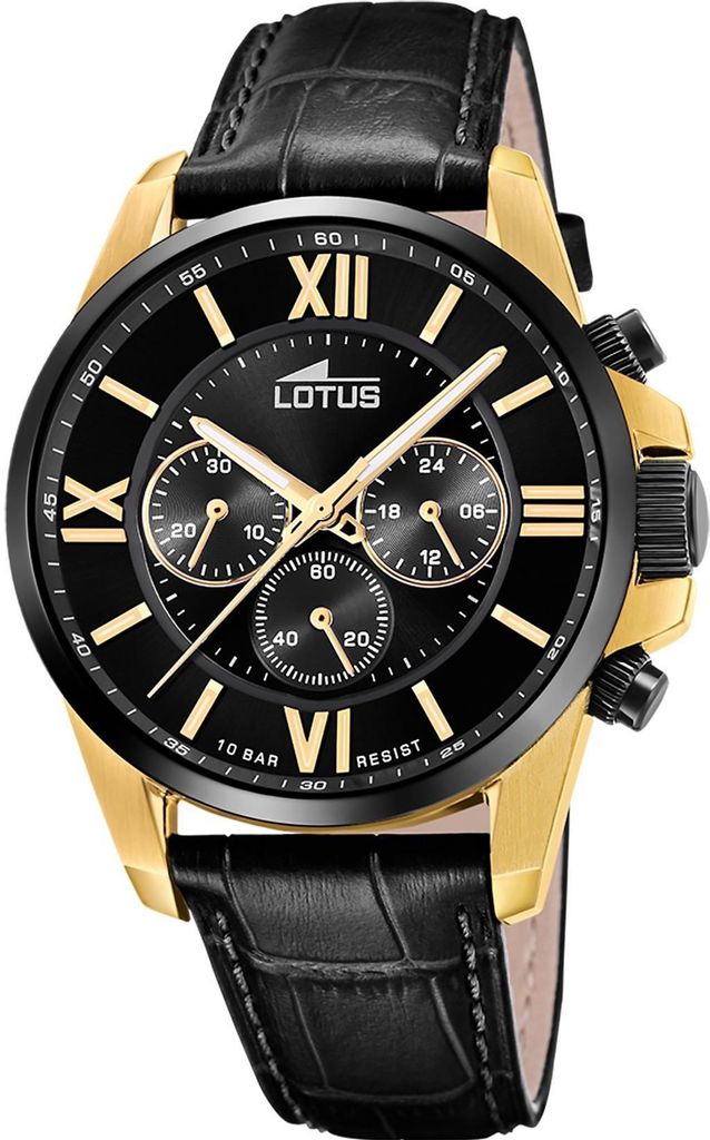 Lotus Herren Armbanduhr Lederband schwarz 18882/1