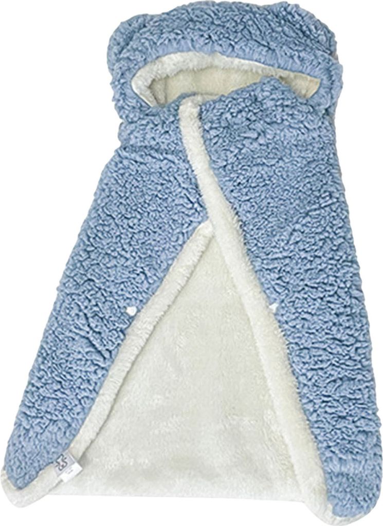 Haustier-Umhangdecke, Winter-Fleece, warmer Hundemantel mit Kapuze, Katzenmantel für kaltes Wetter, Schlafdecke für kleine und mittelgroße Hunde...
