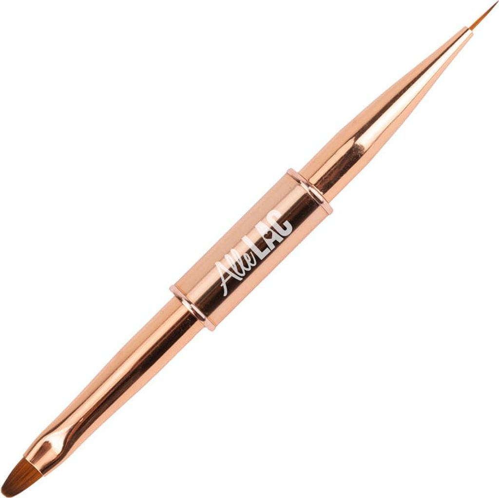 Doppelseitiger Pinsel für Gel 4, oval, für Verzierungen, 7 mm AlleLac