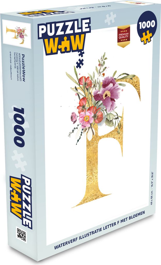 MuchoWow Puzzle 1000 Teile Brief - Blume - Illustration - Spielzeug - Alt und Jung - Spiele - Puzzeln