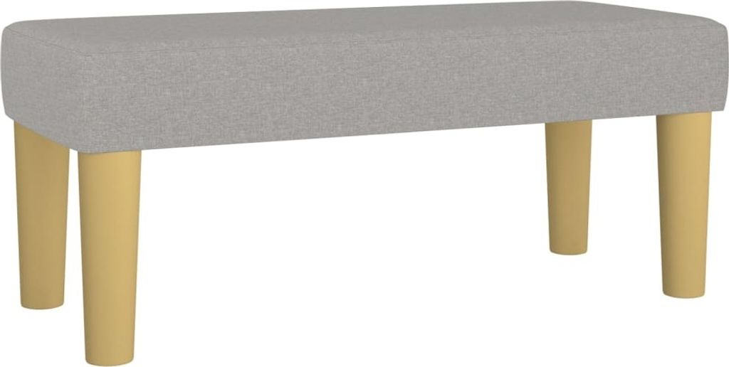 Sitzbank Hellgrau 70x30x30 cm Stoff