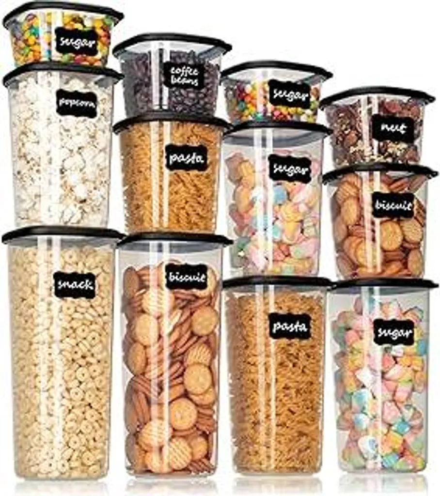 Organizzazione Dispensa Cozary: 12 Contenitori Ermetici BPA Free