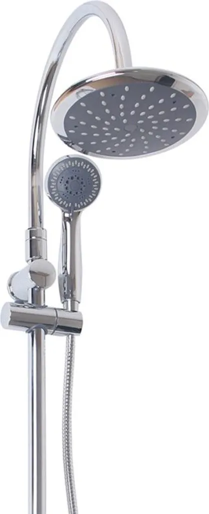 Ensemble de douche complet Grue chrome avec tête de douche ronde - 3