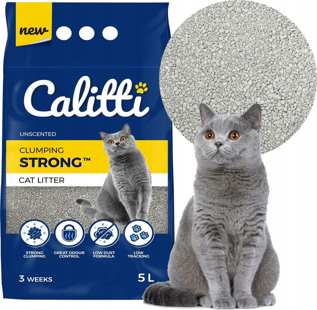 Calitti Starke Bentonit-Klumpstreu für Katzenklos 5L Produktbild 