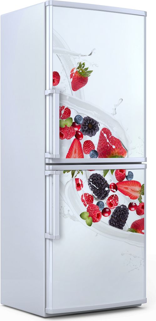 Kühlschrankdekoration 70x180 cm Aufkleber auf dem Kühlschrank - Splash Früchte Spritz