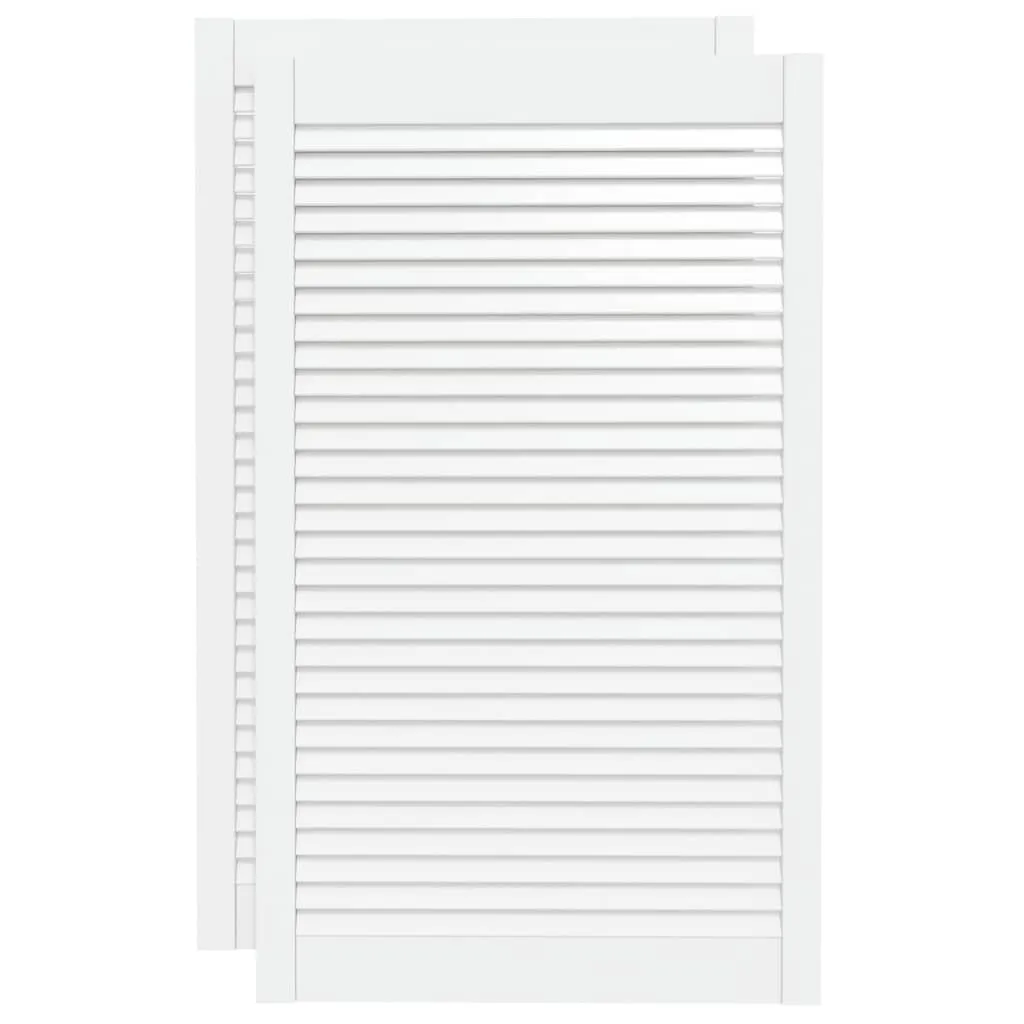 Offerta 2 Ante Armadio Persiana Legno Massello Bianco 99x59 cm